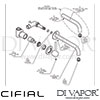 Cifial 32405MI U Mini Round 2 Hole Wall Basin Mixer Tap Left Side Valve without Plate Dimension